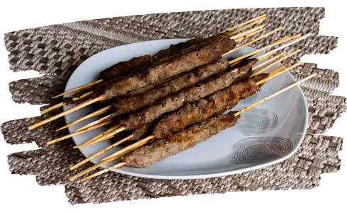 Brochette Kebab (Bœuf hachée épicée)