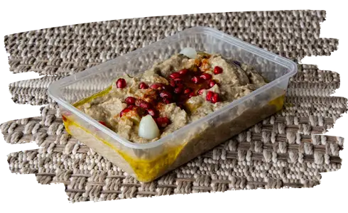 Baba Ganoush - Barquette de 500 gr (Purée d’aubergine, crème de sésame, citron)