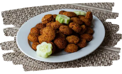20 falafel (Boulettes aux fèves, pois chiche, épice)
